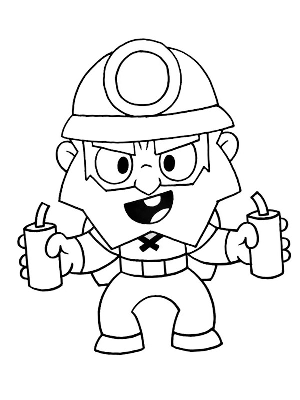 Dynamike Brawl Stars Coloring Page 1001coloring Com - dynamike brawl stars stotia