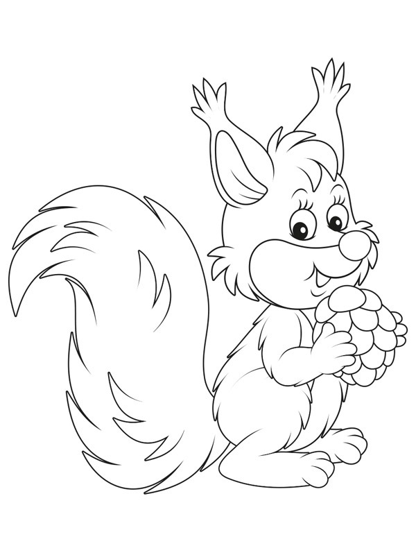 Squirrel Coloring Page | 1001coloring.com
