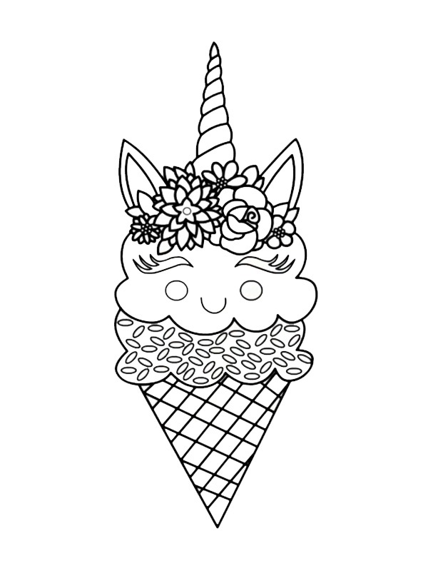 ice cream unicorn coloring pages ice cream unicorn coloring pages