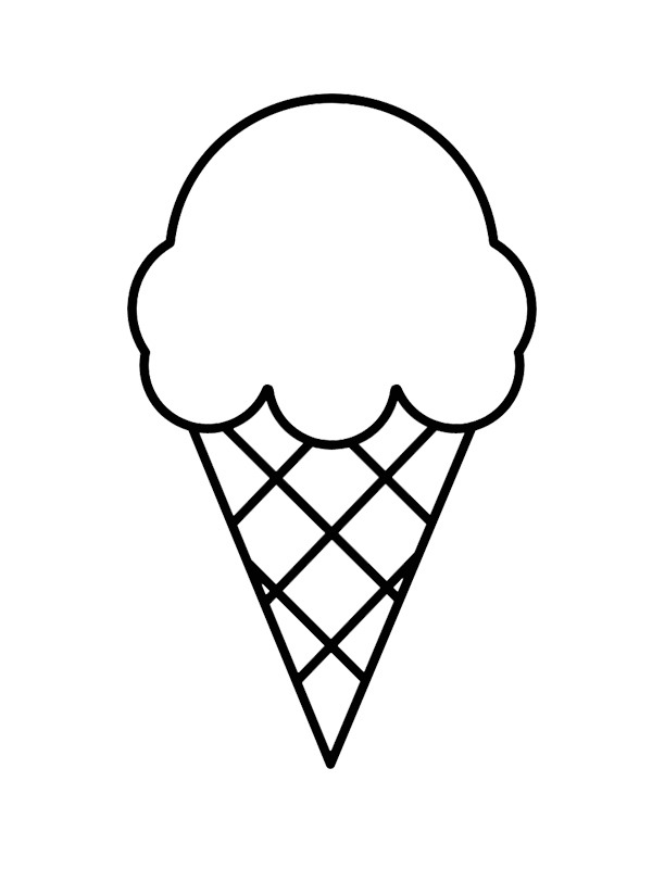 Simple ice cream Coloring Page | 1001coloring.com