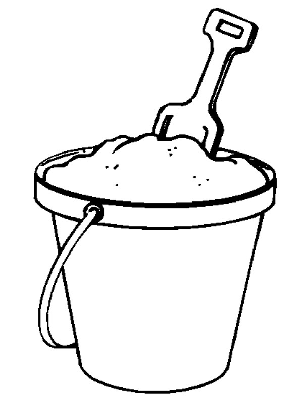Bucket And Shuffle Coloring Page 1001coloring Com
