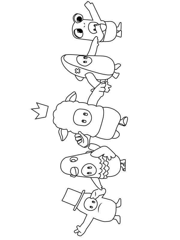 coloring page Fall guys Characters coloring page Fall guys Characters
