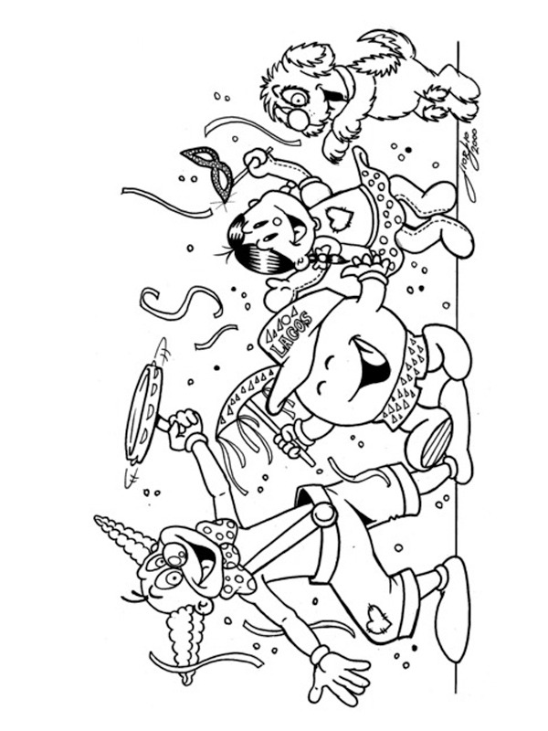 coloring page Celebrating carnaval coloring page Celebrating carnaval