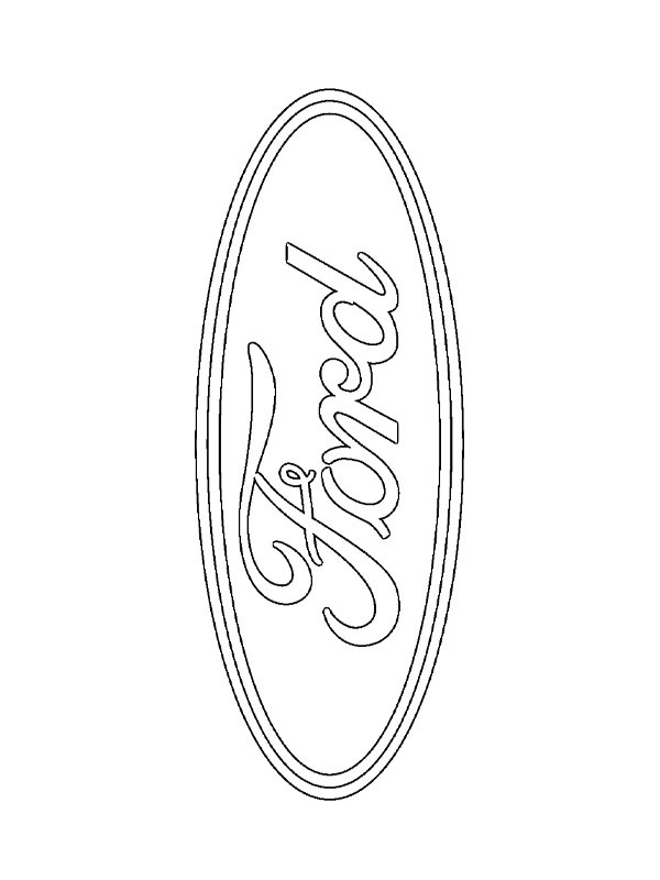 Ford Logo Coloring Page 1001coloring Com