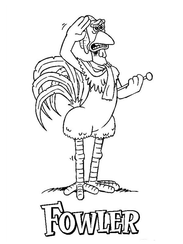 coloring page Fowler (Chicken Run) coloring page Fowler (Chicken Run)