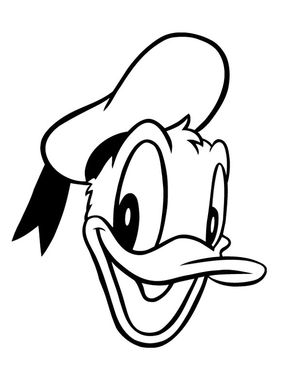 coloring page Face of Donald Duck coloring page Face of Donald Duck