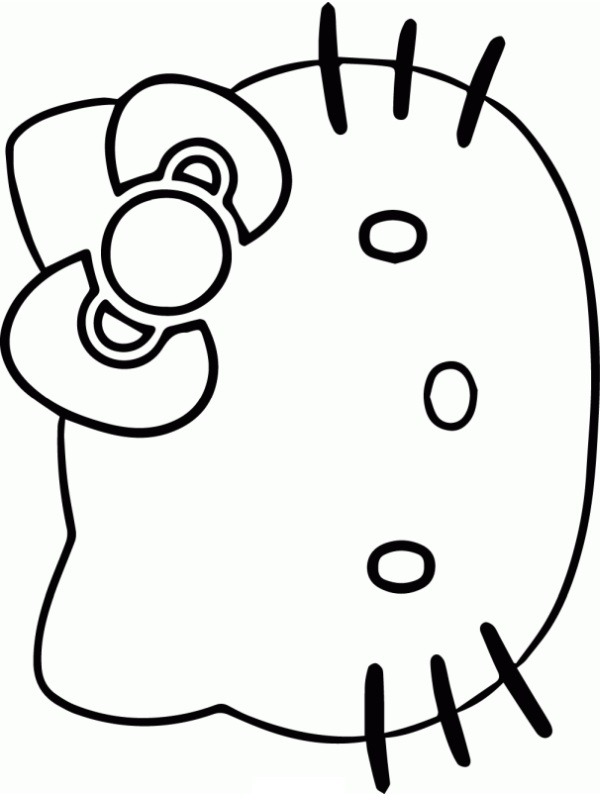 coloring page Face of Hello Kitty coloring page Face of Hello Kitty