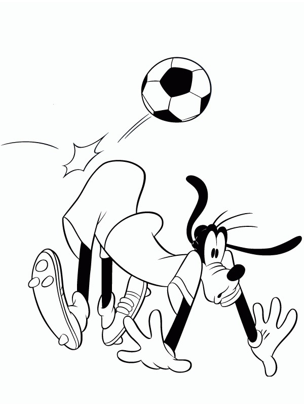coloring page Goofy is Playing Soccer coloring page Goofy is Playing Soccer