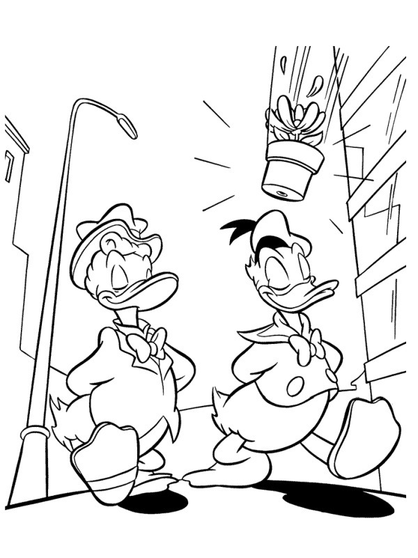 coloring page Gladstone Gander and Donald Duck coloring page Gladstone Gander and Donald Duck