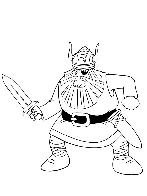 coloring page Halvar, Vicky's father coloring page Halvar, Vicky's father