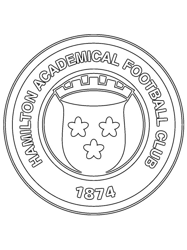 coloring page Hamilton Academical FC coloring page Hamilton Academical FC