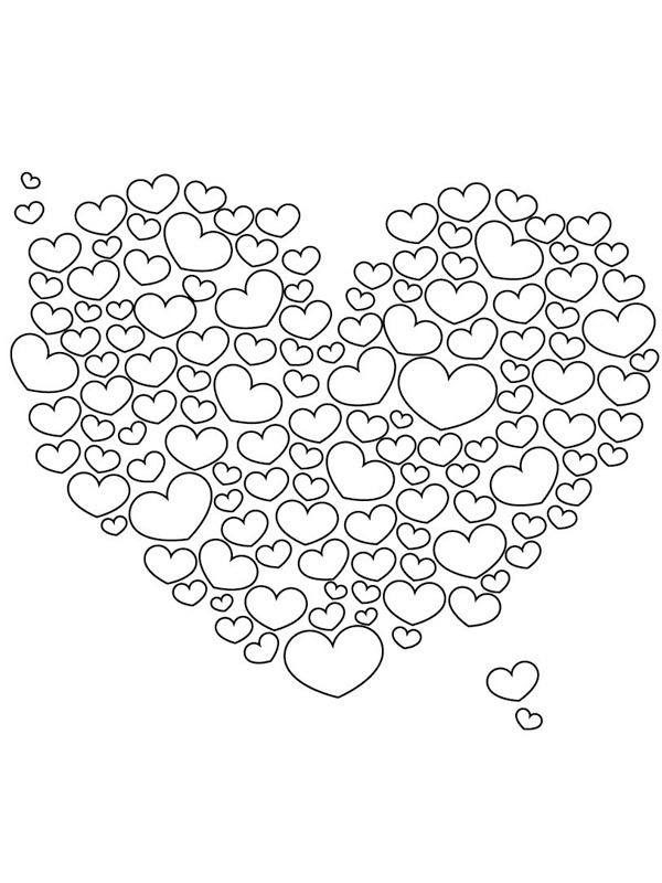 Hearty hearts Coloring Page | 1001coloring.com