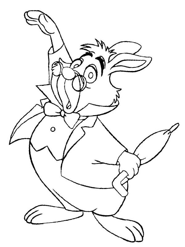coloring page White Rabbit coloring page White Rabbit