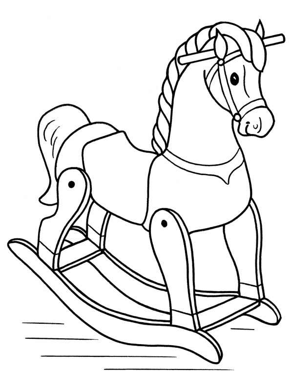 rocking horse Coloring Page | 1001coloring.com