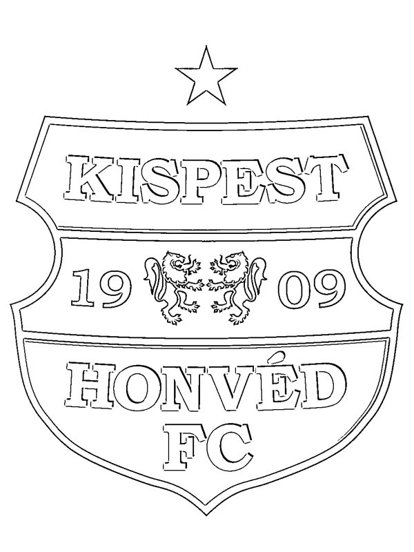 coloring page Budapest Honvéd FC coloring page Budapest Honvéd FC