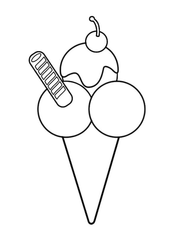 cone of ice cream coloring page 1001coloringcom