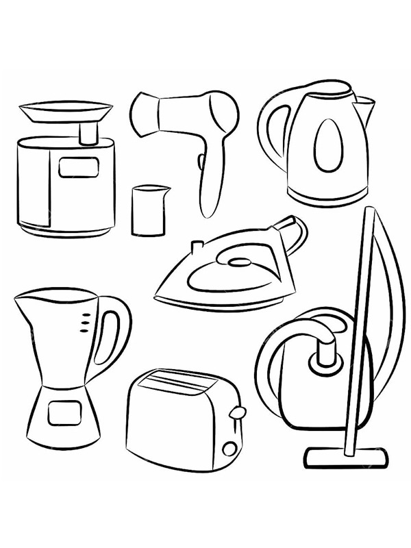 coloring page Household appliances coloring page Household appliances
