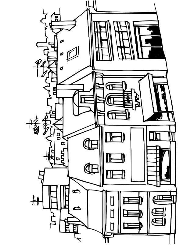 coloring page Houses in the city coloring page Houses in the city