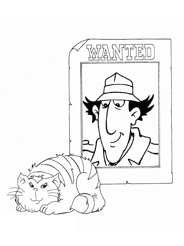 coloring page inspector gadget coloring page inspector gadget