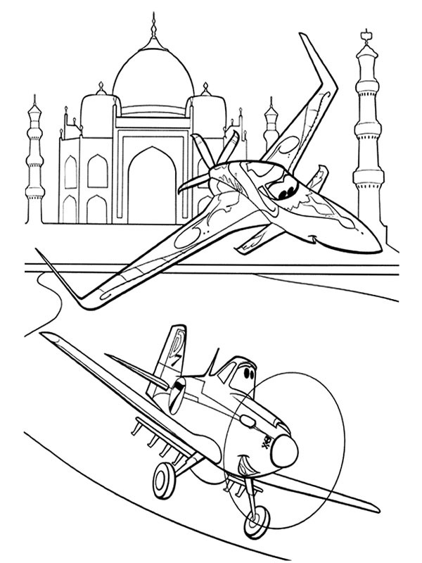 coloring page Ishani and Dusty coloring page Ishani and Dusty