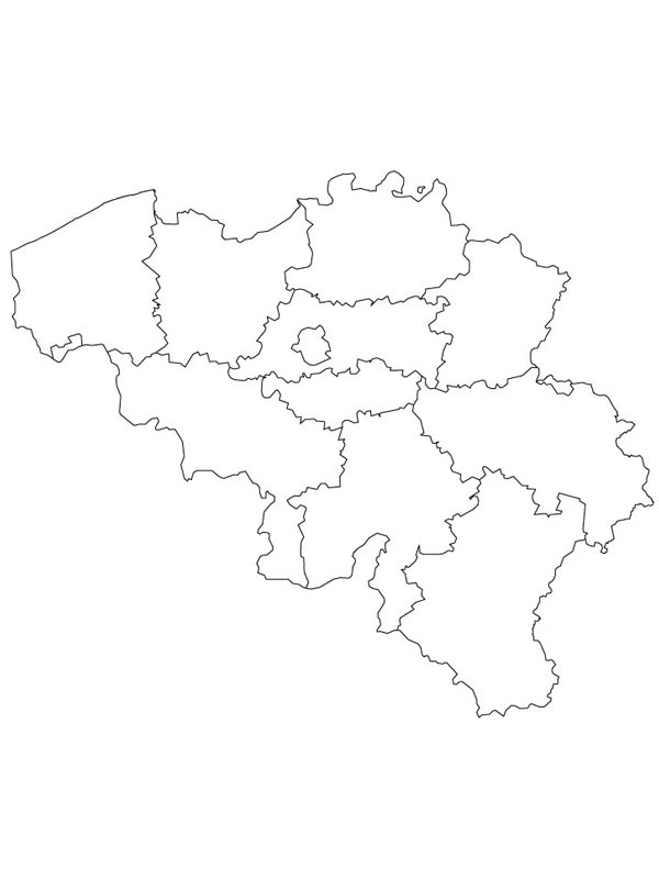 Map of Belgium Coloring Page | 1001coloring.com