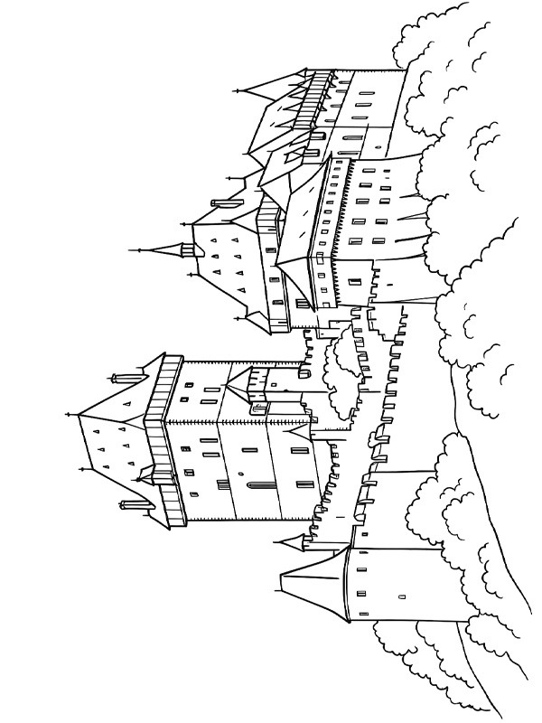 coloring page Karlštejn Castle coloring page Karlštejn Castle