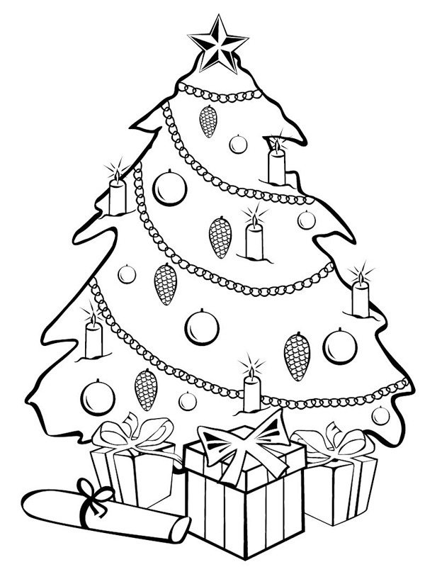 coloring page Presents under the tree coloring page Presents under the tree