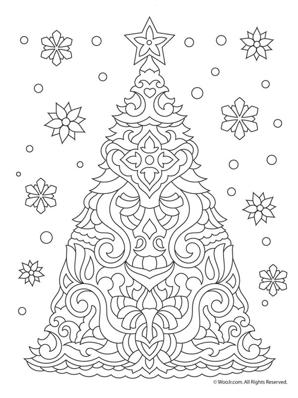 coloring page Christmas tree mandala coloring page Christmas tree mandala