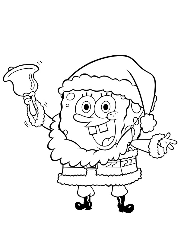 coloring page Santa spongebob coloring page Santa spongebob