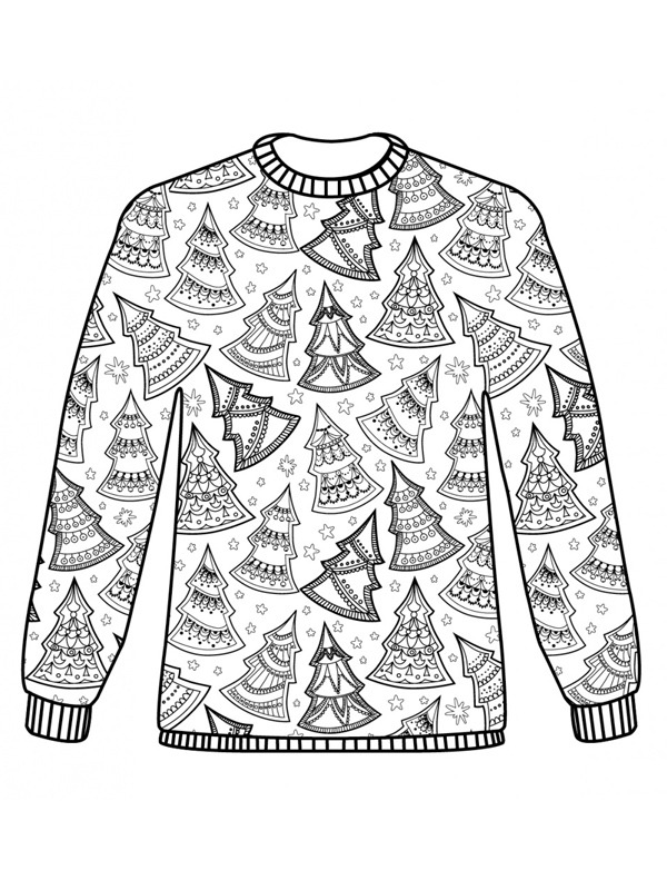 coloring page Christmas Tree Sweatshirt coloring page Christmas Tree Sweatshirt