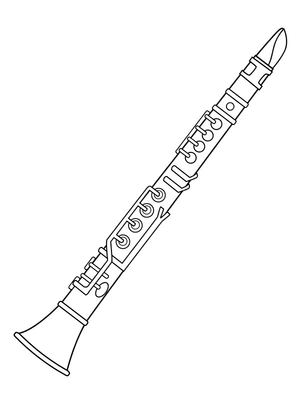 Clarinet Coloring Page | 1001coloring.com