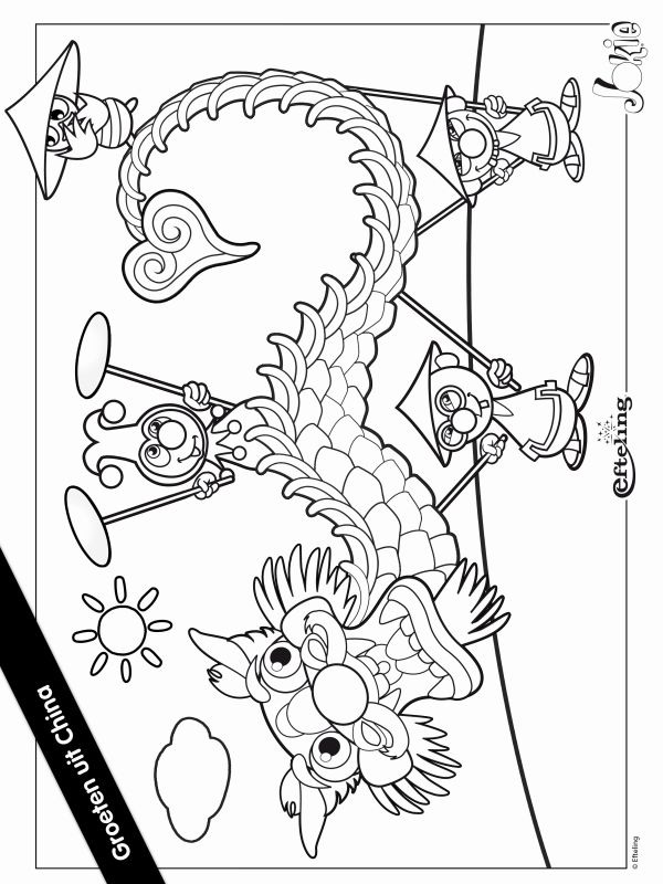 coloring page Jokie China Efteling coloring page Jokie China Efteling