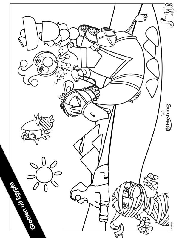 coloring page Jokie Egypt Efteling coloring page Jokie Egypt Efteling