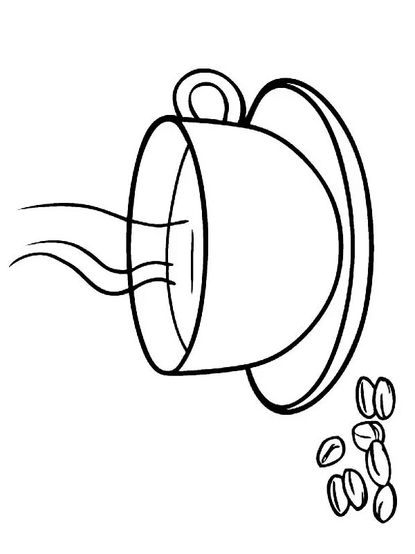 Coffee Cup Coloring Page 1001coloring Com