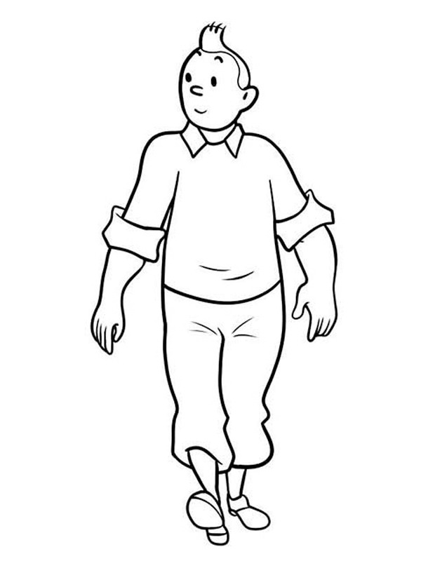 Tintin Coloring Page | 1001coloring.com
