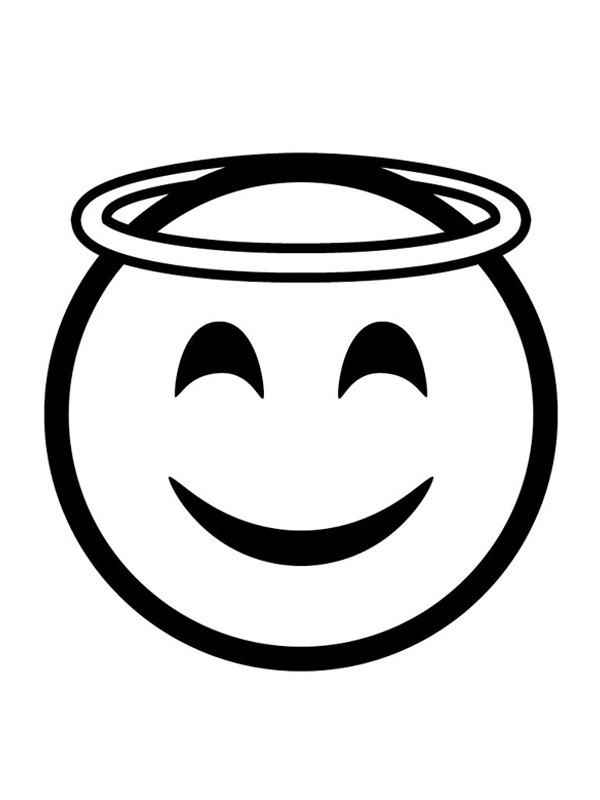 coloring page Smiling Face With Halo coloring page Smiling Face With Halo