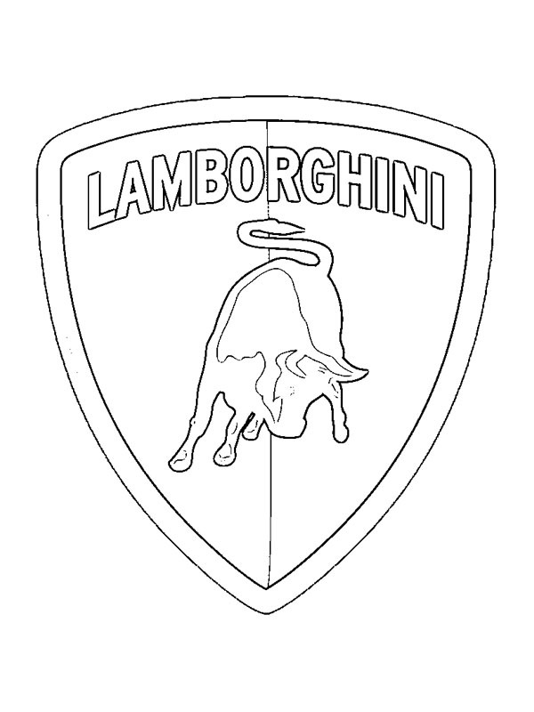 Lamborghini logo color page | 1001coloring.com