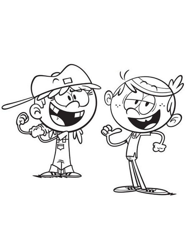 coloring page Lana and Lincoln Loud coloring page Lana and Lincoln Loud