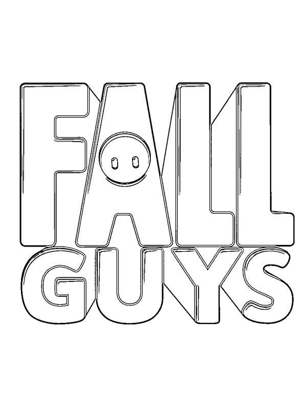 Logo Fall Guys Coloring Page 1001coloring Com