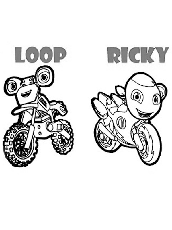 Loop and Ricky Ricky zoom Coloring Page | 1001coloring.com