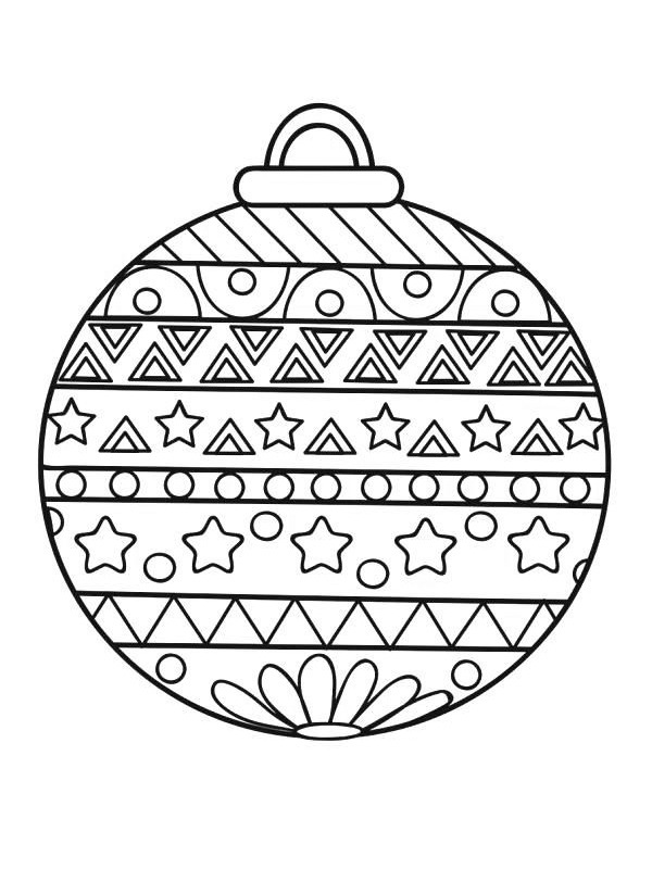 coloring page Christmas ball mandala coloring page Christmas ball mandala