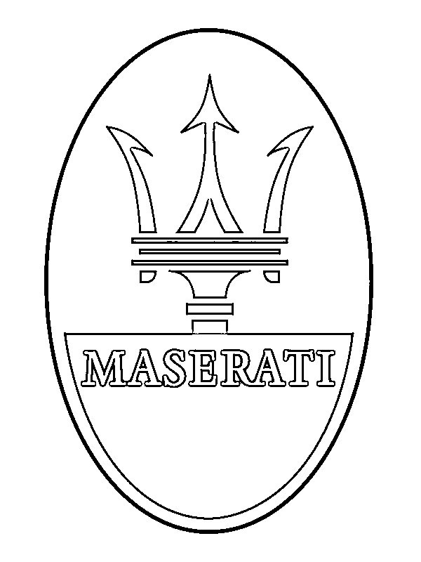 coloring page maserati logo coloring page maserati logo