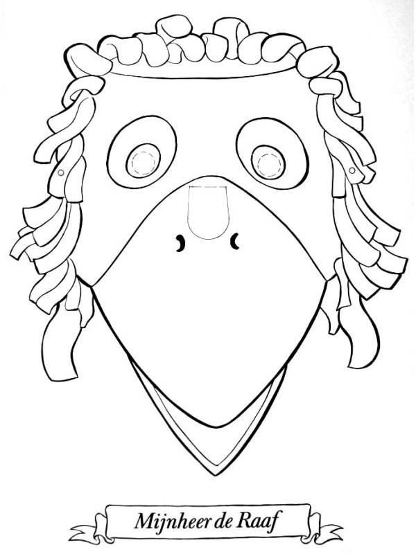 coloring page mask mister raven coloring page mask mister raven
