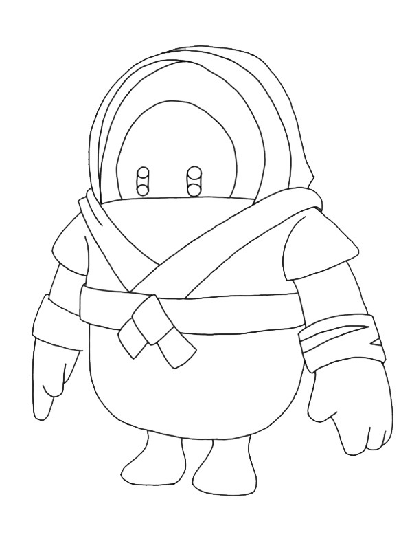 Master Ninja Fall Guys Coloring Page | 1001coloring.com