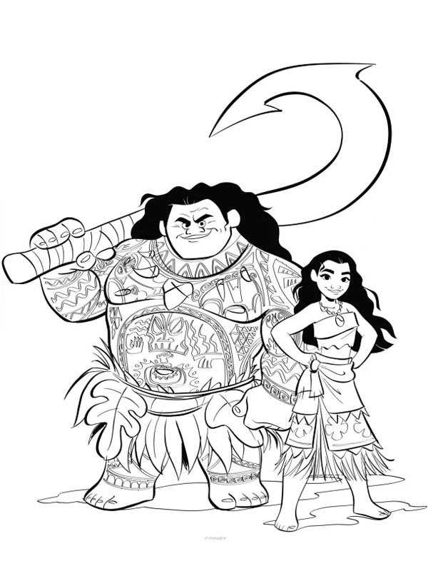 Maui Moana Coloring Page Coloring Data Person Maui Moana Coloring Page Coloring Data Person