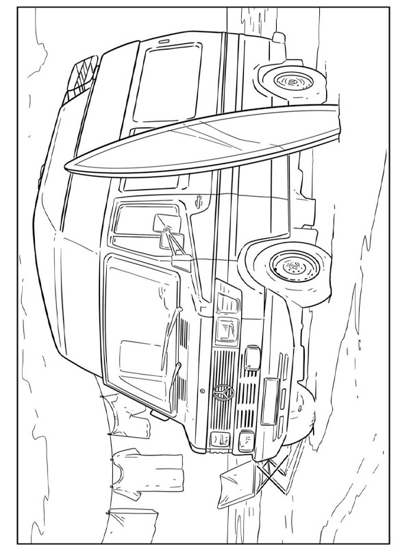 Mercedes Benz 208 Camper Coloring Page 1001coloring Com
