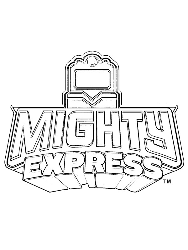 coloring page Mighty Express logo coloring page Mighty Express logo