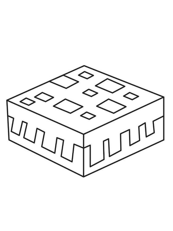 Minecraft Cake Coloring Page | 1001coloring.com