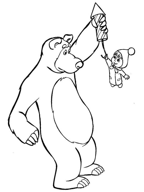 coloring page Masha the Bear and Masha coloring page Masha the Bear and Masha