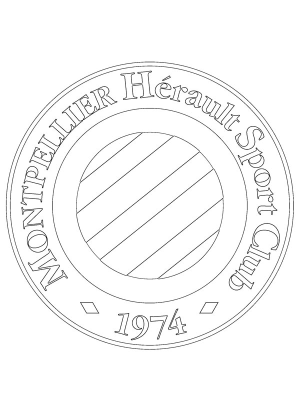 coloring page Montpellier HSC coloring page Montpellier HSC